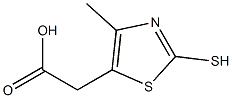 2-巯基-4-甲基-5-噻唑乙酸结构式