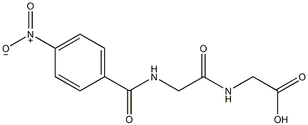 4-硝基苯甲酰基-甘氨酰-甘氨酸结构式