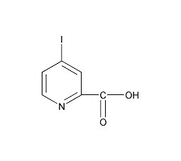 4-碘吡啶-2-甲酸结构式