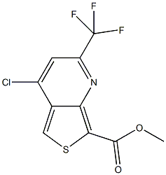 4-氯-6-(三氟甲基)噻吩并[3,4-b]吡啶-5-羧酸甲酯结构式