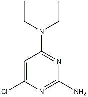 2-氨基-6-氯-4-二乙基胺嘧啶结构式