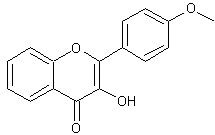 3-羟基-4'甲氧黄酮结构式