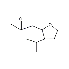 (5-异丙基-2-氧杂环戊基)丙酮结构式