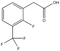 2-氟-3-(三氟甲基)苯乙酸结构式