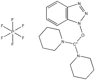 O-苯并三唑-1-基-N,N,N',N'-二(五亚甲基)六氟磷酸脲结构式