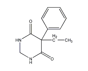 5-乙基-5-苯基-二氢-4,6(1H,5H)-嘧啶二酮结构式