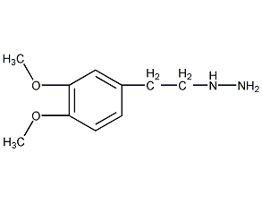 1-[2-(3,4-二甲氧基苯基)乙基]肼结构式