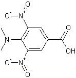4-二甲基氨基-3,5-二硝基苯甲酸结构式