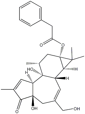 12-脱氧佛波醇-13-乙酸苯酯结构式