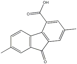 2,7-二甲基-9-芴酮-4-羧酸结构式