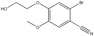 2-溴-4-(2-羟基乙氧基)-5-甲氧基苯甲腈结构式