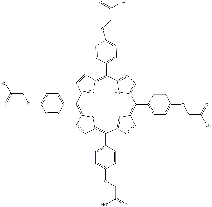5,10,15,20-四(4-羧甲基甲氧基苯基)-21H,23H-卟吩结构式