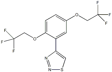 4-[2,5-BIS(2,2,2-TRIFLUOROETHOXY)PHENYL]-1,2,3-THIADIAZOLE结构式