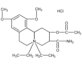 3-carbamoyl-N,N-diethyl-1,3,4,6,7,11b-hexahydro-9,11-dimethoxy-2H-benzo[a]quinolizin-2-yl acetate hydrochloride
