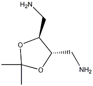 (4S,5S)-4,5-二(氨甲基)-2,2-二甲基二氧杂烷结构式
