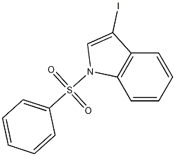 3-碘-1-(苯磺酰基)吲哚结构式