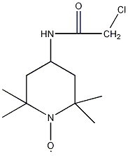 4-(2-氯乙酰胺基)-2,2,6,6-四甲基哌啶1-氧自由基结构式