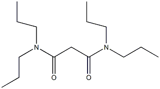 N,N,N',N'-四丙基丙二酰胺结构式