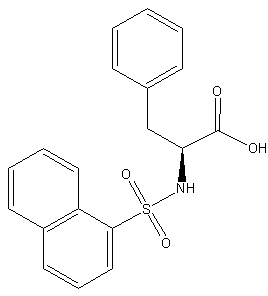N-(1-萘磺酰基)-L-苯丙氨酸结构式