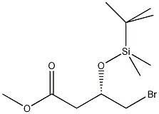 (S)-(-)-4-溴-3-叔-丁基二甲基硅杂氧基丁酸甲酯结构式