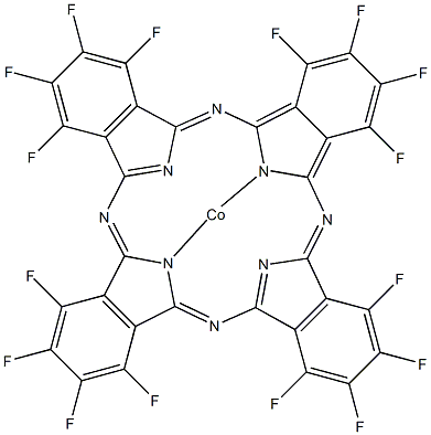 1,2,3,4,8,9,10,11,15,16,17,18,22,23,24,25-十六氟-29H,31H-酞菁钴(II)结构式