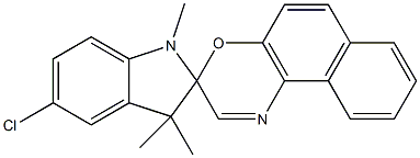 5-氯-1,3-二氢-1,3,3-三甲基螺[2H-吲哚-2,3'-(3H)萘并[2,1-b](1,4)噁嗪]结构式