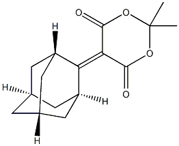 5-(2-金刚烷基)-2,2-二甲基-1,3-二氧六环-4,6-二酮结构式
