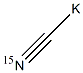 氰化钾-15N结构式
