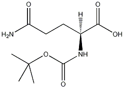 叔丁氧羰基-L-谷氨酰胺结构式