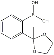 2-(2-甲基-1,3-二氧戊环-2-基)苯基硼酸结构式