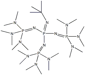 1-叔丁基-4,4,4-三(二甲氨基)-2,2-二[三(二甲氨基)-正膦亚基氨基]-2Λ5,4Λ5-连二(磷氮基化合物)结构式