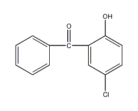 5-氯-2-羟基二苯甲酮结构式