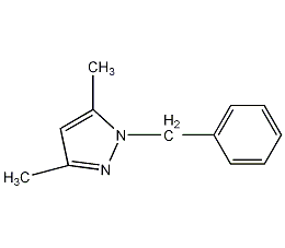1-苄基-3,5-二甲基-1H-吡唑结构式