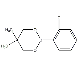 2-(2-氯苯基)-5,5-二甲基-1,3,2-二氧杂硼烷结构式
