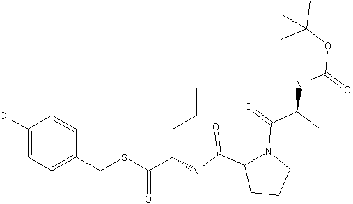 L-Norvaline,N-[1-[N-[(1,1-dimethylethoxy)carbonyl]-L-alanyl]-L-prolyl]thio-,S-[(4-chlorophenyl)methyl] ester
