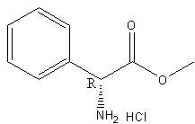 (R)-α-氨基苯乙酸甲酯氢氯化物结构式
