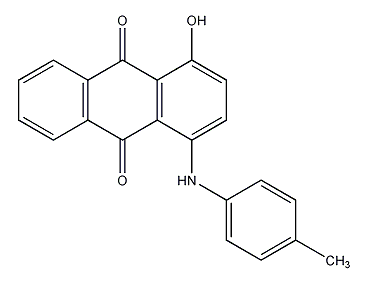 1-羟基-4-(对甲苯氨基)蒽醌结构式