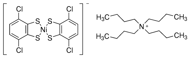 四丁基铵二(3,6-二氯-1,2-苯二硫醇基)镍酸结构式