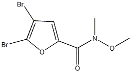 4,5-二溴-N-甲氧基-N-甲基-2-呋喃酰胺结构式