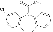 N-乙酰基-3-氯亚氨基二苄结构式