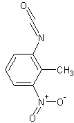 2-甲基-3-硝基苯基异氰酸酯结构式