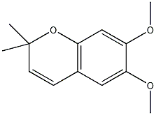 6,7-二甲氧基-2,2-二甲基-3-色烯结构式
