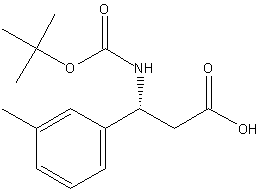 (R)-叔丁氧羰基-3-甲基-β-苯丙氨酸-OH结构式