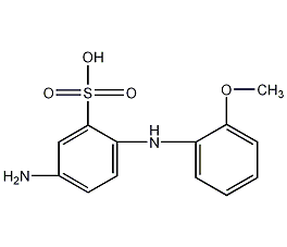 5-amino-2-[(2-methoxyphenyl)amino]benzenesulphonic acid