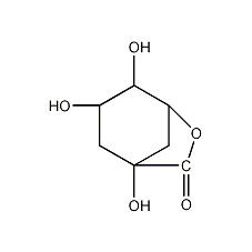 1,3,4-三羟基环己烷-1,5-丁内酯结构式