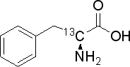 L-苯丙氨酸-2-13C结构式