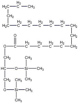 硬脂酸-2,3-二(三甲基硅氧)丙基酯结构式