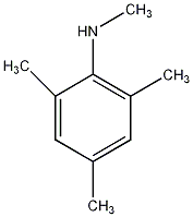 2,4,6-三甲基-N-甲基苯胺结构式