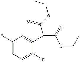 二乙基(2,5-二氟苯基)丙二酸结构式