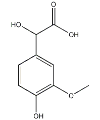4-羟基-3-甲氧基扁桃酸结构式